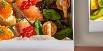 Доставка блюд и напитков на 45 персон